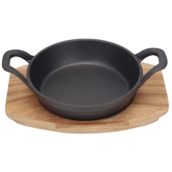 Σαγανάκι από μαντέμι με ξύλινη βάση 18.5εκ Ankor 839834