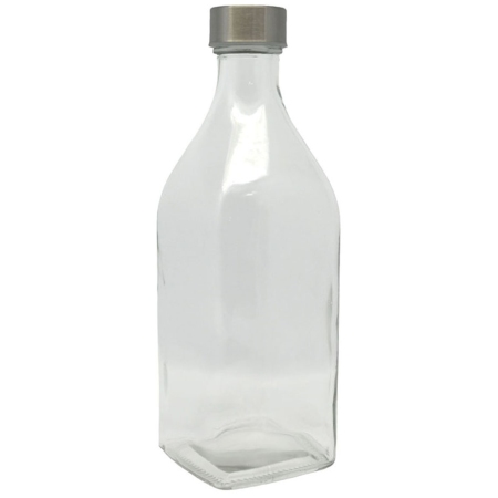 Μπουκάλι γυάλινο με βιδωτό καπάκι διάφανο 1Lt Ankor 838400