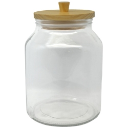 Βάζο αποθήκευσης γυάλινο με ξύλινο πώμα 2.9Lt Ankor 838417