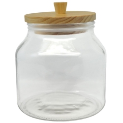 Βάζο αποθήκευσης γυάλινο με ξύλινο πώμα 2Lt Ankor 838424