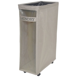 Καλάθι απλύτων υφασμάτινο με ροδάκια Laundry μπεζ 40Lt Ankor 838387