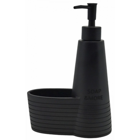 Dispenser με θήκη για σφουγγάρι μαύρο 15x8x22.5εκ Ankor 841769