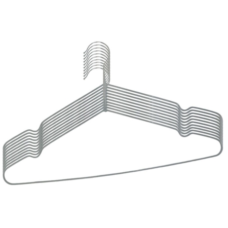 Κρεμάστρες ρούχων μεταλλικές σετ 10 τεμαχίων γκρι 41x18.5εκ Ankor 841974