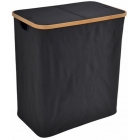 Καλάθι απλύτων υφασμάτινο μαύρο 105Lt Ankor 842209