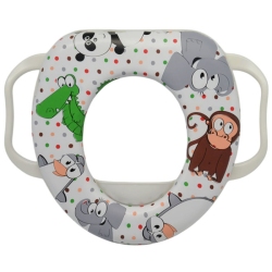 Κάθισμα λεκάνης παιδικό πλαστικό Ζωάκια λευκό 35x29x6.5εκ Ankor 842094