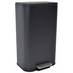 Κάδος απορριμμάτων ανοξείδωτος μαύρος 30Lt Ankor 837502