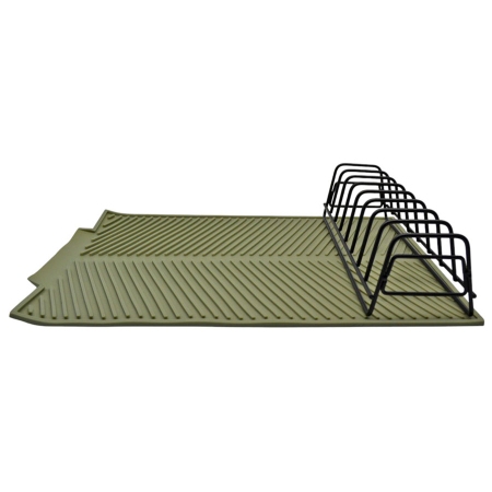 Πιατοθήκη μεταλλική-σιλικόνη λαδί 43x33x8εκ Ankor 841813