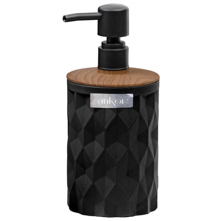 Σαπουνοθήκη-dispenser πλαστικό Diamond μαύρο 8x9.5x18.5εκ Ankor 827374