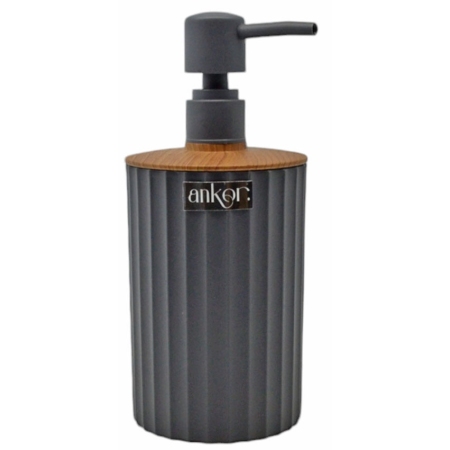 Σαπουνοθήκη-dispenser πλαστικό γκρι 8x9x18εκ Ankor 837342