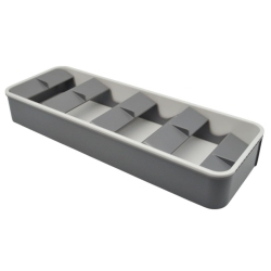 Κουταλοθήκη συρταριού πτυσσόμενη πλαστική γκρι 22x39.5x5.6εκ Ankor 847181