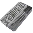 Κουταλοθήκη συρταριού πτυσσόμενη πλαστική γκρι 22x39.5x5.6εκ Ankor 847181