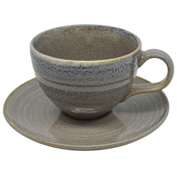Φλυτζάνια τσαγιού σετ 6 τεμαχίων κεραμικά γκρι 294cc Ankor 847754