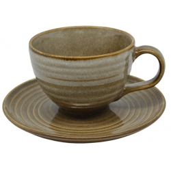 Φλυτζάνια τσαγιού σετ 6 τεμαχίων κεραμικά καφέ 294cc Ankor 847761