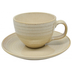 Φλυτζάνια καφέ σετ 6 τεμαχίων κεραμικά μπεζ 160cc Ankor 847778