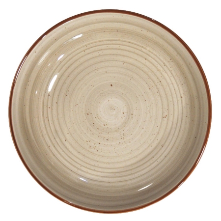 Πιάτο βαθύ stoneware μπεζ 21x4.5εκ Ankor 84903-18S
