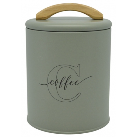 Βάζο αποθήκευσης μεταλλικό Coffee λαδί 11x15εκ Ankor 846757