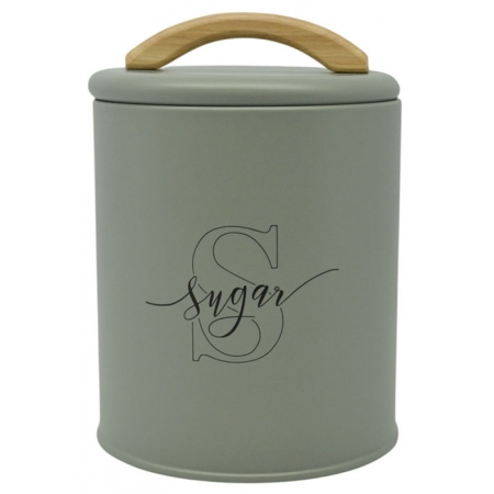 Βάζο αποθήκευσης μεταλλικό Sugar λαδί 11x15εκ Ankor 846764