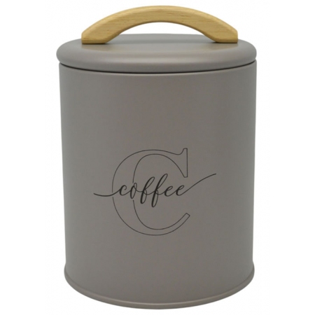 Βάζο αποθήκευσης μεταλλικό Coffee γκρι 11x15εκ Ankor 846771