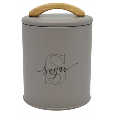 Βάζο αποθήκευσης μεταλλικό Sugar γκρι 11x15εκ Ankor 846788