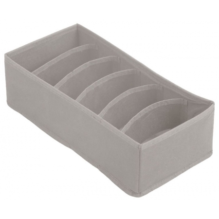 Κουτί αποθήκευσης υφασμάτινο με χωρίσματα γκρι 31x14x9εκ Ankor 847372