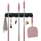 Βάση για σκούπες επιτοίχια 5 θέσεων μαύρη 46.5x7x6.5εκ Ankor 851072