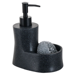Dispenser με θήκη για σφουγγάρι πολυεστερικό μαύρο 14.5x10.5x17.5εκ Ankor 850044