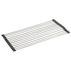 Σχάρα νεροχύτη ανοξείδωτη ασημί 46.5x23.5x1εκ Ankor 850266