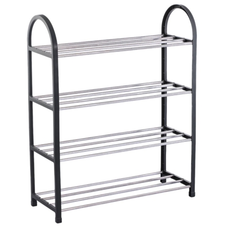 Παπουτσοθήκη-ραφιέρα μεταλλική μαύρο 50x18.5x65εκ Ankor 850716