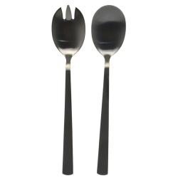 Σετ σερβιρίσματος σαλάτας ανοξείδωτο μαύρο 23.8εκ Ankor 835959