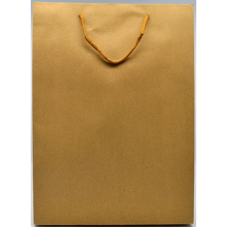 Τσάντα συσκευασίας δώρου χάρτινη με χεράκι κορδόνι καφέ 50εκ Ankor 1700-11