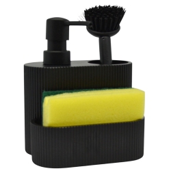 Dispenser με θήκη για σφουγγάρι πολυεστερικό μαύρο 13.5x10x16εκ Ankor 846856