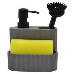 Dispenser με θήκη για σφουγγάρι πολυεστερικό γκρι 13.5x10x16εκ Ankor 846863