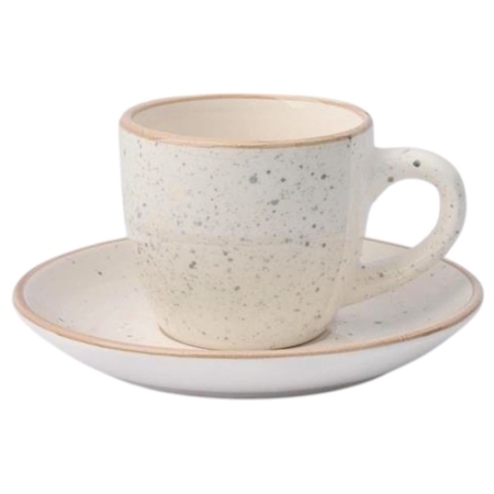 Φλυτζάνια καφέ σετ 6 τεμαχίων stoneware μπεζ 90cc Ankor 853571