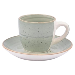 Φλυτζάνια καφέ σετ 6 τεμαχίων stoneware μέντα 90cc Ankor 853595