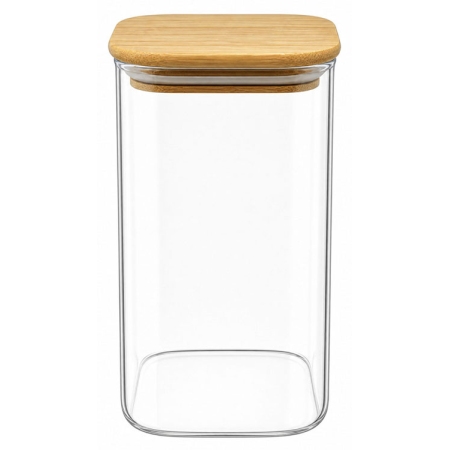 Βάζο αποθήκευσης γυάλινο με ξύλινο πώμα 650ml Ankor 853410