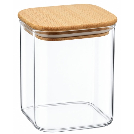 Βάζο αποθήκευσης γυάλινο με ξύλινο πώμα 650ml Ankor 853403
