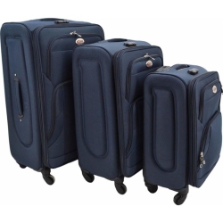 Σετ 3 Βαλίτσες ταξιδίου Ankor 50εκ-60εκ-70εκ μπλε Ankor 782949