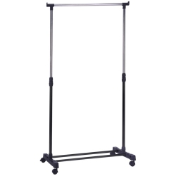 Κρεμάστρα ρούχων μεταλλική 155εκ ασημί/μαύρο Ankor 788781