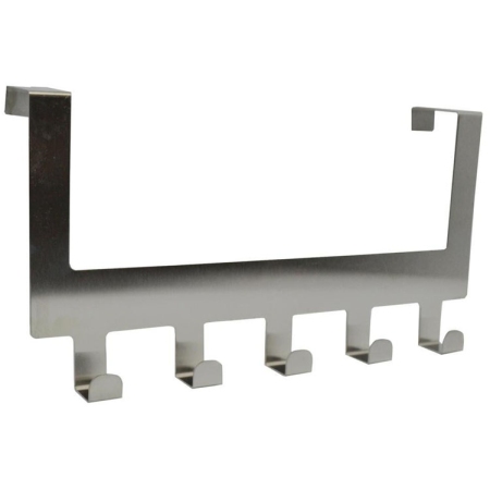 Κρεμάστρα πόρτας ανοξείδωτη 5 θέσεις ασημί 30εκ Ankor 791743