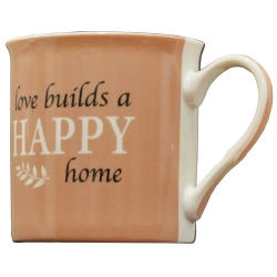 Κούπα πορσελάνης Happy ροζ 325cc Ankor 811595