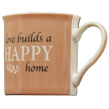 Κούπα πορσελάνης Happy ροζ 325cc Ankor 811595