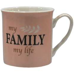 Κούπα πορσελάνης Family ροζ 325cc Ankor 811595