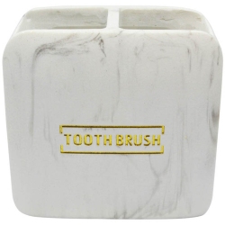 Ποτηράκι μπάνιου Μάρμαρο λευκό 10.5x6.5x10εκ Ankor 812950