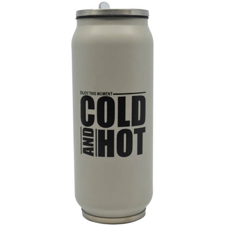Ποτήρι θερμός ανοξείδωτο μπεζ 500ml Ankor 809776