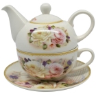 Σετ τσαγιού 2 τεμαχίων τσαγιέρα-φλυτζάνι πορσελάνης Ankor 814664