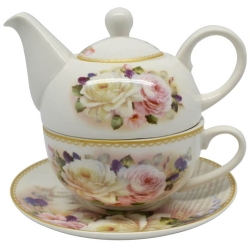 Σετ τσαγιού 2 τεμαχίων τσαγιέρα-φλυτζάνι πορσελάνης Ankor 814664