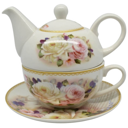 Σετ τσαγιού 2 τεμαχίων τσαγιέρα-φλυτζάνι πορσελάνης Ankor 814664