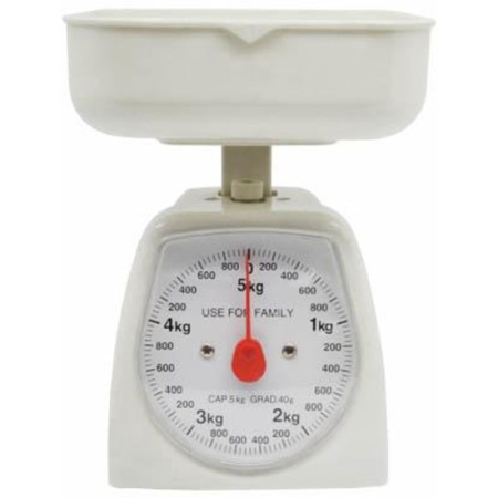 Ζυγαριά κουζίνας μηχανική λευκή 5kg Ankor 805723