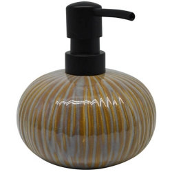 Σαπουνοθήκη-dispenser κεραμικό αντικέ χρυσό-γκρι 13εκ Ankor 813094