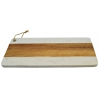 Βάση κοπής ξύλινη natural-λευκό 35εκ Ankor 809981